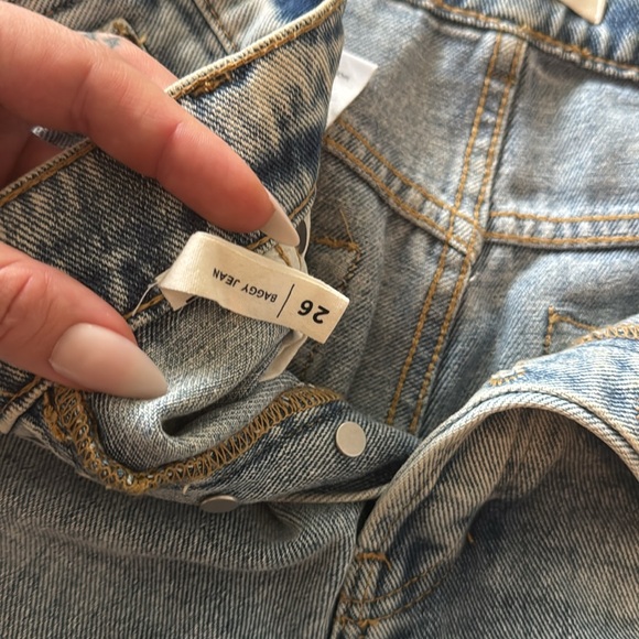 PacSun Blue Boyfriend Jeans Distressed Vintage Style - Picture 3 of 5